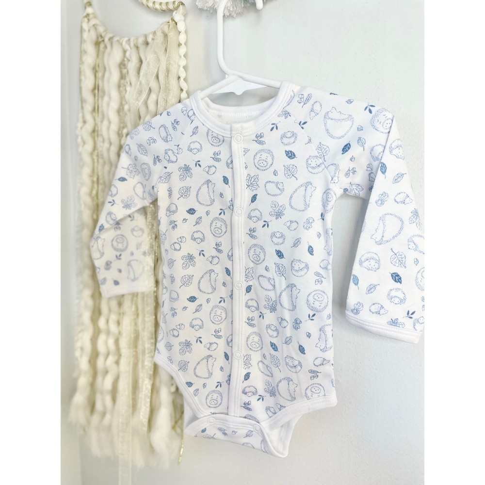 3-6m Baby Boy Hedgehog Bodysuit Long Sleeve